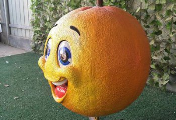 噴漆橙子雕塑廠家 中式小品 草地橙子雕塑廠