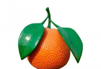 彩繪橙子雕塑廠家 現代擺件 街頭橙子雕塑定做