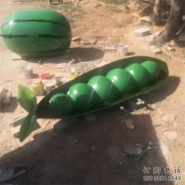戶外云豆雕塑廠家 噴漆小品 大型云豆雕塑價格