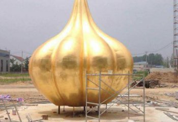 異形大蒜雕塑廠家 現(xiàn)代廣場(chǎng)小品 戶外不銹鋼大蒜雕塑廠