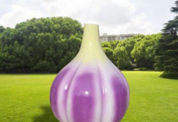 彩繪大蒜雕塑廠家 異形擺件 街頭大蒜雕塑價(jià)格