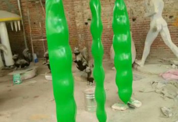 幾何云豆雕塑廠家 烤漆小品 現代創意云豆雕塑擺件