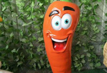 彩繪胡蘿卜雕塑廠家 烤漆擺件 街頭胡蘿卜雕塑廠