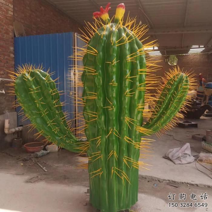 噴漆仙人掌雕塑廠家 中式小品 草地仙人掌雕塑廠