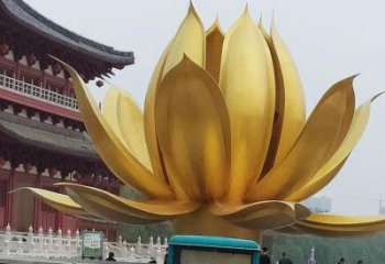 幾何紫荊花雕塑廠家 現(xiàn)代小品 創(chuàng)意不銹鋼紫荊花雕塑加工