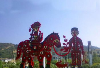 烤漆窗花雕塑廠家 剪紙小品 戶外不銹鋼窗花雕塑廠