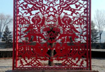 抽象窗花雕塑廠家 創(chuàng)意小品 現(xiàn)代不銹鋼窗花雕塑廠