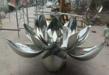 鏡面并蒂蓮雕塑廠家 大型擺件 現(xiàn)代不銹鋼并蒂蓮雕塑廠
