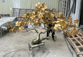 大型搖錢樹雕塑廠家 鍛造小品 創(chuàng)意不銹鋼搖錢樹雕塑廠