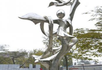 抽象美女雕塑廠家 鏡面小品 大型不銹鋼美女雕塑定制