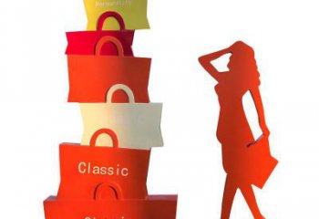 幾何女孩雕塑廠家 幼兒園小品 烤漆不銹鋼女孩雕塑加工廠