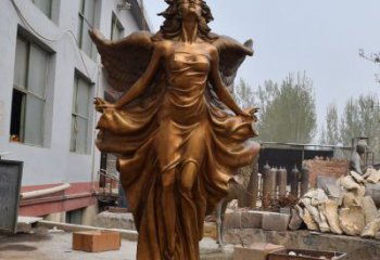 步行街天使雕塑廠家 游樂場小品 歐式不銹鋼天使雕塑價格