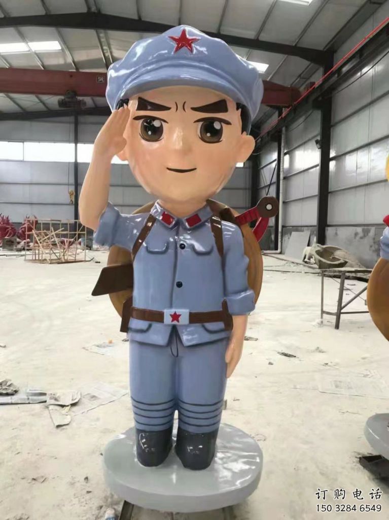 抽象紅軍雕塑廠家 現(xiàn)代小品 戶外紅軍雕塑規(guī)格