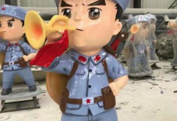 仿真紅軍雕塑廠家 現代擺件 部隊紅軍雕塑生產制作