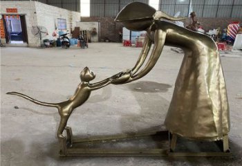 廣場母子雕塑廠家 現代小品 仿古不銹鋼母子雕塑加工