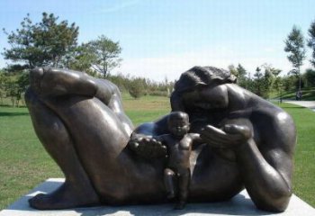 草地母愛雕塑廠家 現代公園小品 大型不銹鋼母愛雕塑廠