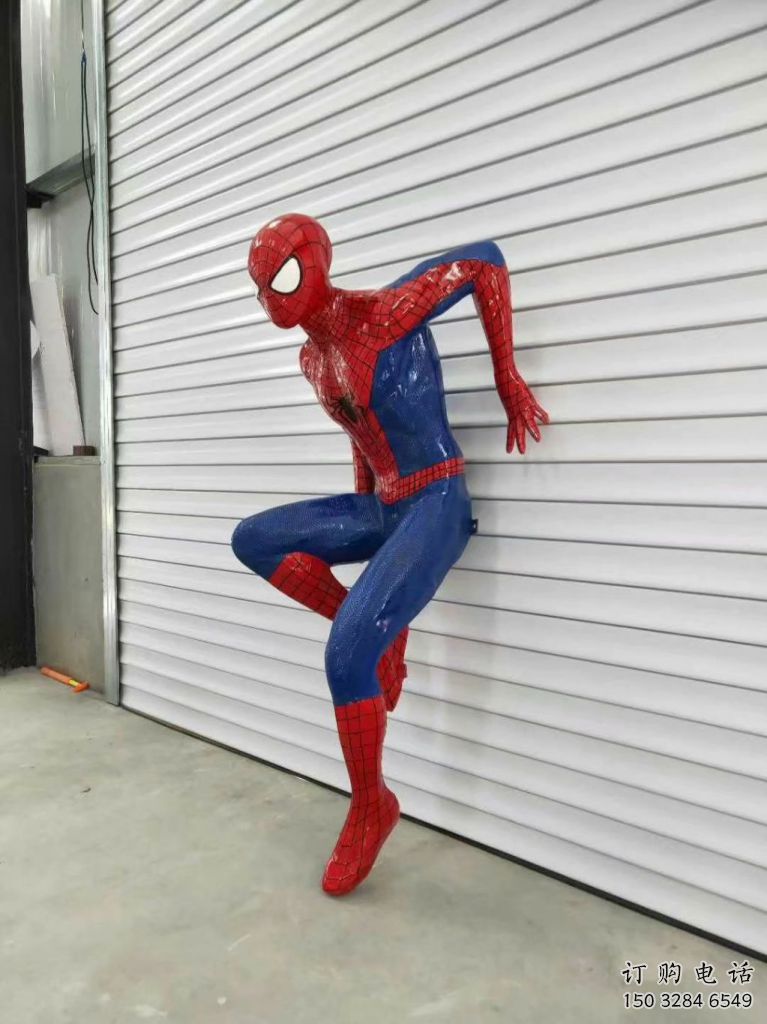 大型商場蜘蛛俠雕塑廠家 仿真擺件 噴漆蜘蛛俠雕塑價格