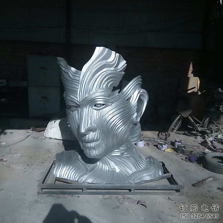 創意頭像雕塑廠家 歐式小品 公園不銹鋼頭像雕塑廠