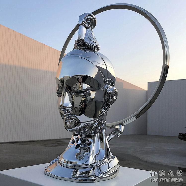 現代肖像雕塑廠家 別墅區(qū)擺件  大型不銹鋼肖像雕塑價格