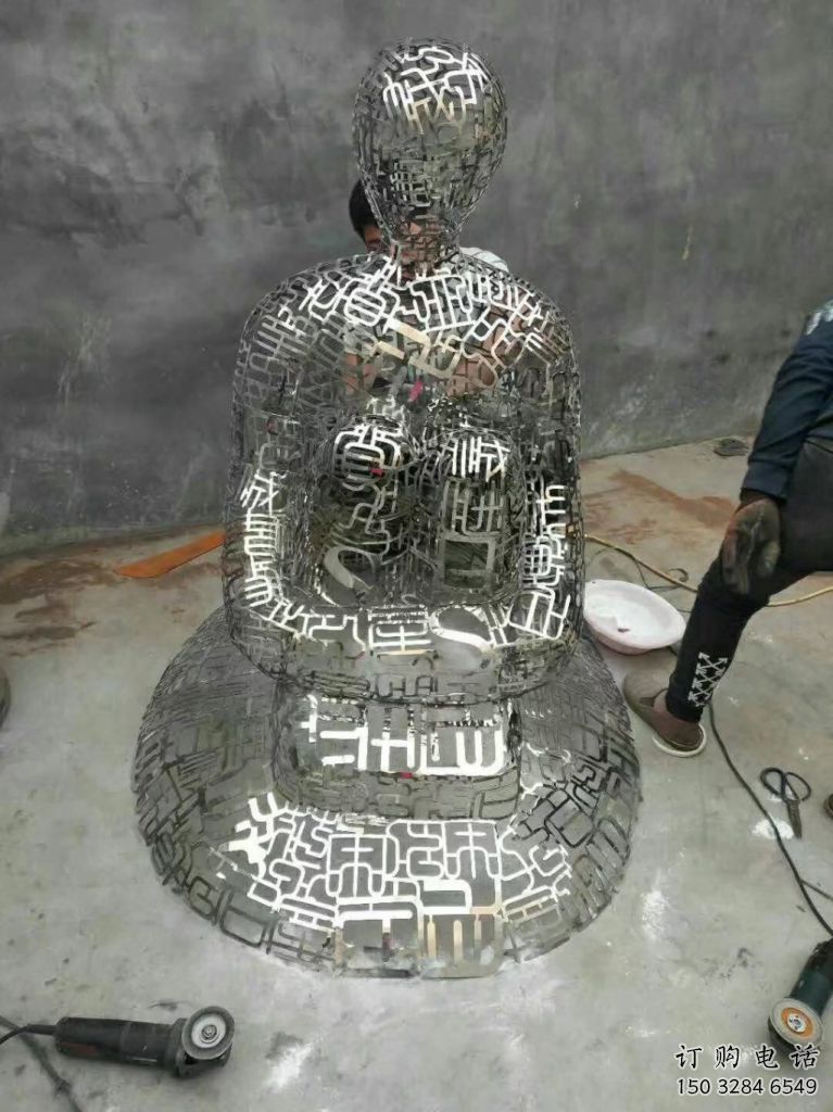 鏤空肖像雕塑廠家 創意小品  現代不銹鋼肖像雕塑廠