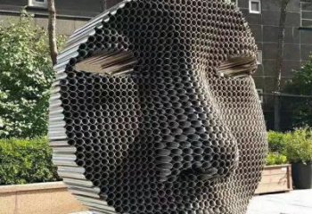 異形頭像雕塑廠家 現(xiàn)代公園小品  戶外不銹鋼頭像雕塑廠