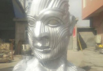 中式頭像雕塑廠家 啞光小品 游樂場不銹鋼頭像雕塑廠