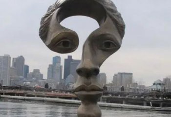 鏤空人臉雕塑廠家 園林小品   戶外不銹鋼人臉雕塑廠