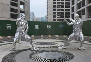 中式武士雕塑廠家 現(xiàn)代創(chuàng)意小品  戶外武士雕塑廠