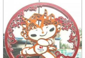 烤漆福娃雕塑廠家 體育小品 現代不銹鋼福娃雕塑廠