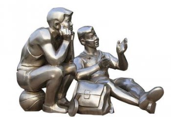 大型學生雕塑廠家 鍛造小品 創意不銹鋼學生雕塑制作