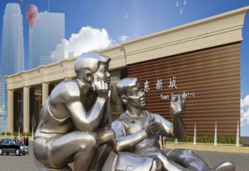 抽象學(xué)生雕塑廠家 校園教育小品 戶外不銹鋼學(xué)生雕塑定做