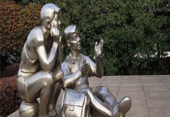 廣場學(xué)生雕塑廠家 現(xiàn)代校園小品 制作不銹鋼學(xué)生雕塑