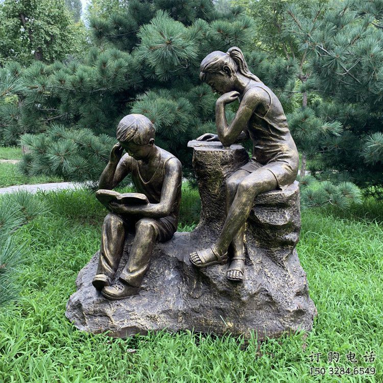 別墅區小學生雕塑廠家 大型公園擺件 制作小學生雕塑廠家