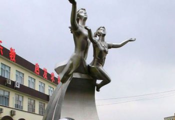 戶外讀書雕塑廠家  創意小品  大型不銹鋼讀書雕塑廠