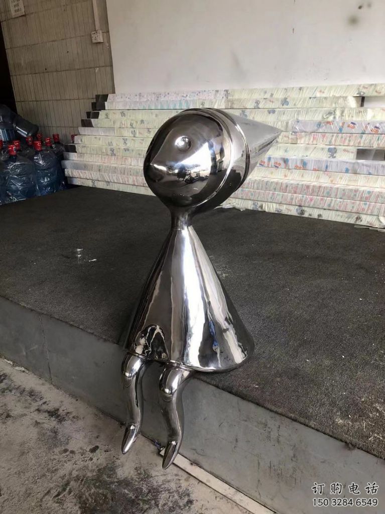 抽象人偶雕塑廠家 創(chuàng)意小品 戶外不銹鋼人偶雕塑定做