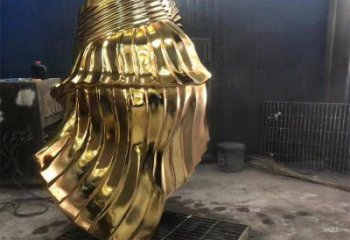 鍍金人偶雕塑廠家 抽象擺件 創意不銹鋼人偶雕塑廠