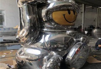 大型人偶雕塑廠家 鍛造小品 鏡面不銹鋼人偶雕塑定做