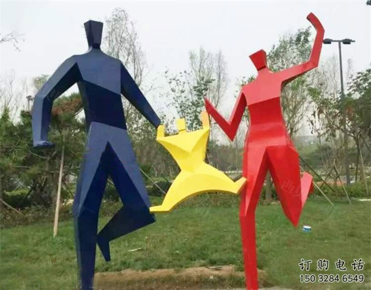 切面母親雕塑廠家 庭院擺件  幾何不銹鋼母親雕塑廠