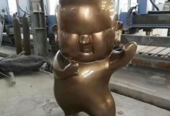 烤漆嬰兒雕塑廠家 園林小品 仿古不銹鋼嬰兒雕塑廠