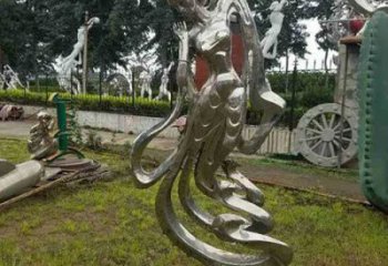 鏡面仙女雕塑廠家 大型擺件 創意不銹鋼仙女雕塑廠