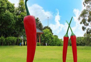 仿真辣椒雕塑廠家 現(xiàn)代擺件 烤漆不銹鋼辣椒雕塑廠