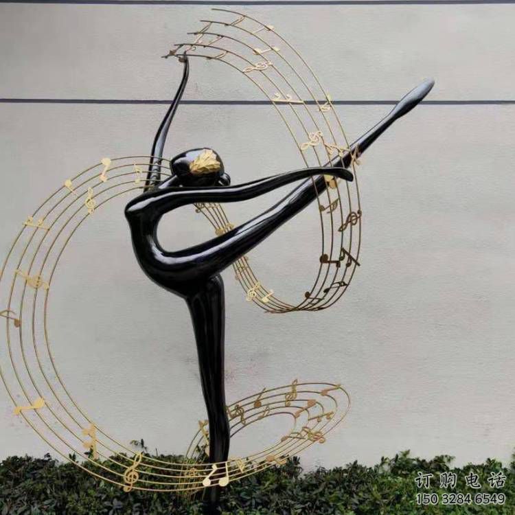 烤漆舞者雕塑廠家 體育小品  大型不銹鋼舞者雕塑定制