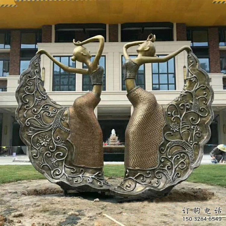 仿古跳舞雕塑廠家 草地小品 房地產大型跳舞雕塑擺件