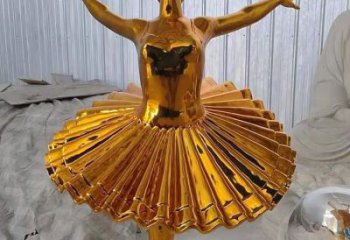 鍍金跳舞雕塑廠家 音樂擺件  戶外不銹鋼跳舞雕塑擺件