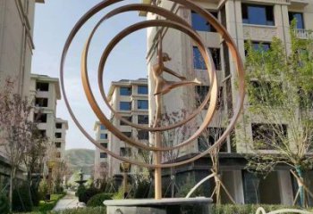 歐式芭蕾舞雕塑廠家 抽象擺件 房地產不銹鋼芭蕾舞雕塑廠