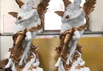 彩繪愛神雕塑廠家 創意擺件 街頭愛神雕塑價格