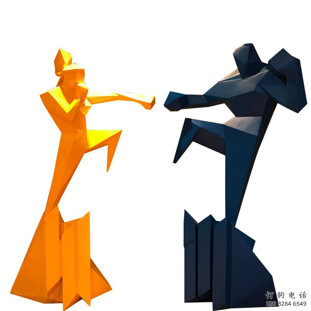 異形青少年雕塑廠家 現(xiàn)代公園小品 幾何不銹鋼青少年雕塑廠