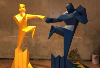 噴漆青少年雕塑廠家 中式運動小品 歐式不銹鋼青少年雕塑廠