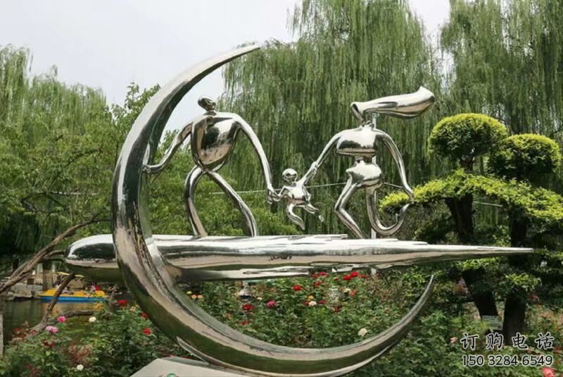 鏡面計(jì)生雕塑廠家 大型擺件 現(xiàn)代不銹鋼計(jì)生雕塑生產(chǎn)