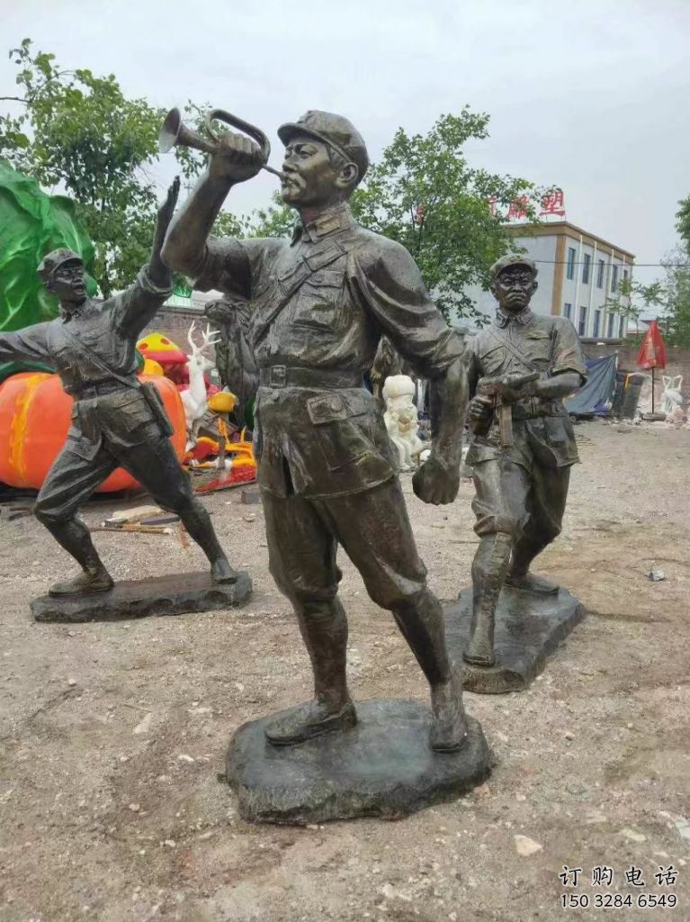 抽象士兵雕塑廠家  創意小品  噴漆士兵雕塑廠